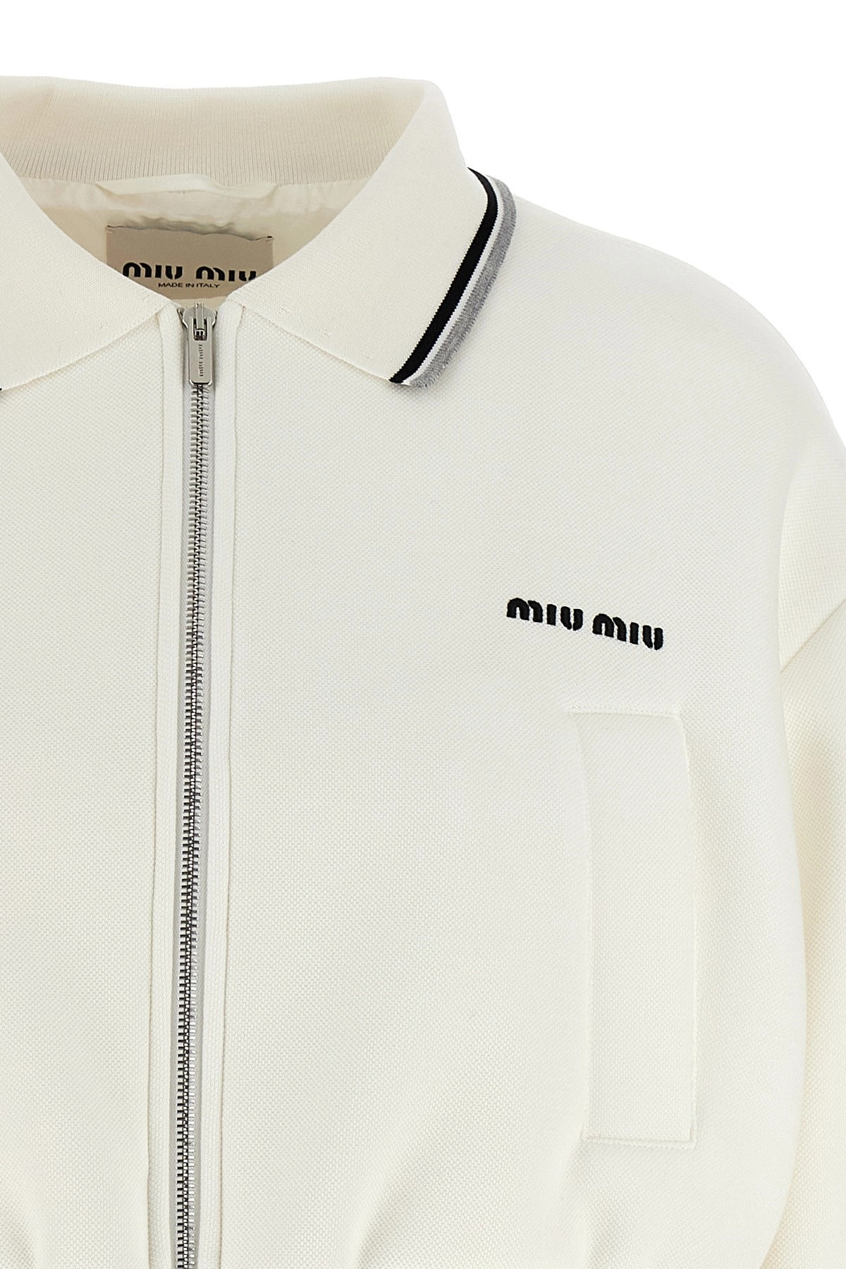Piquet short bomber jacket - 4