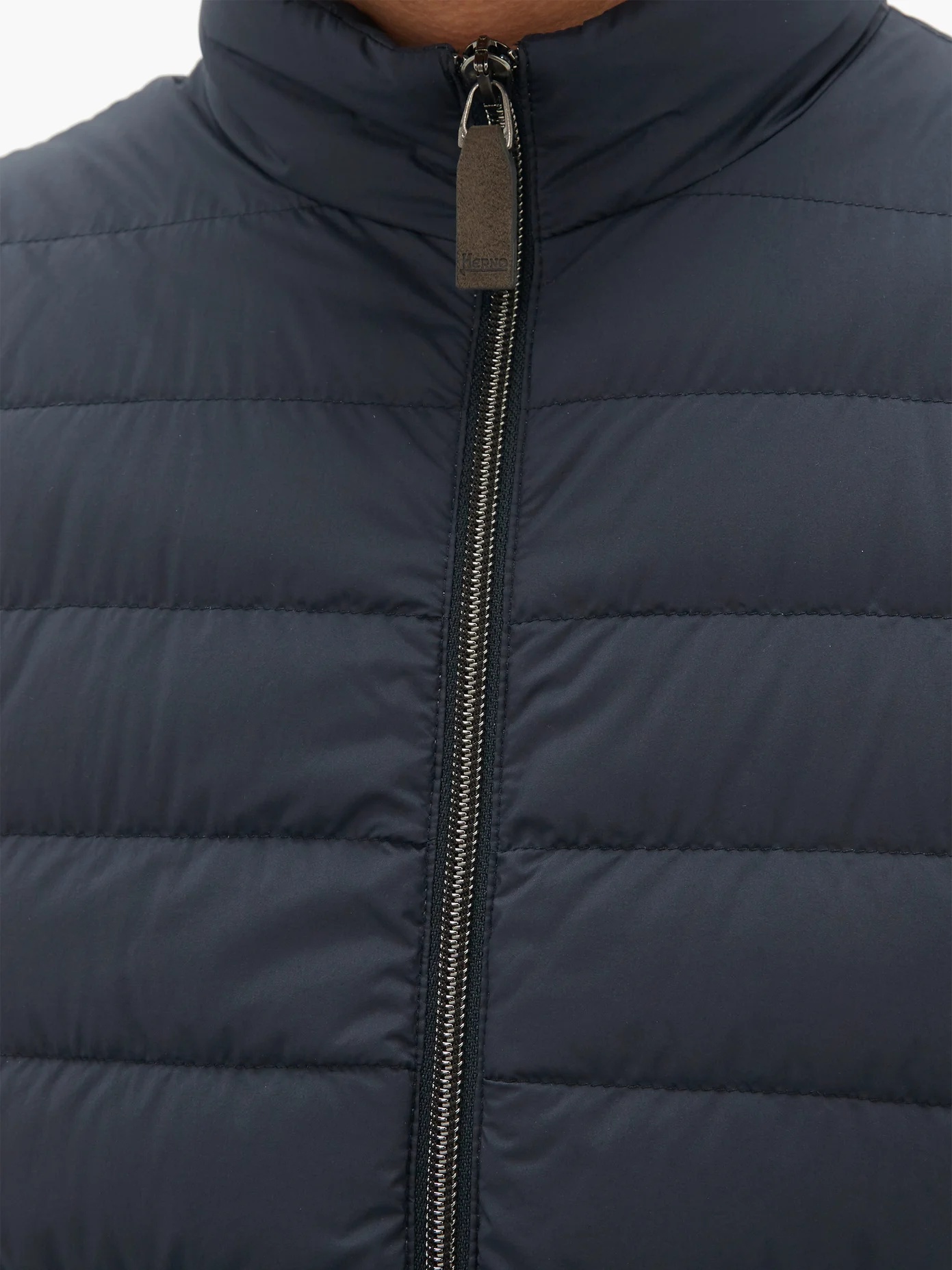 High-neck quilted down gilet - 3