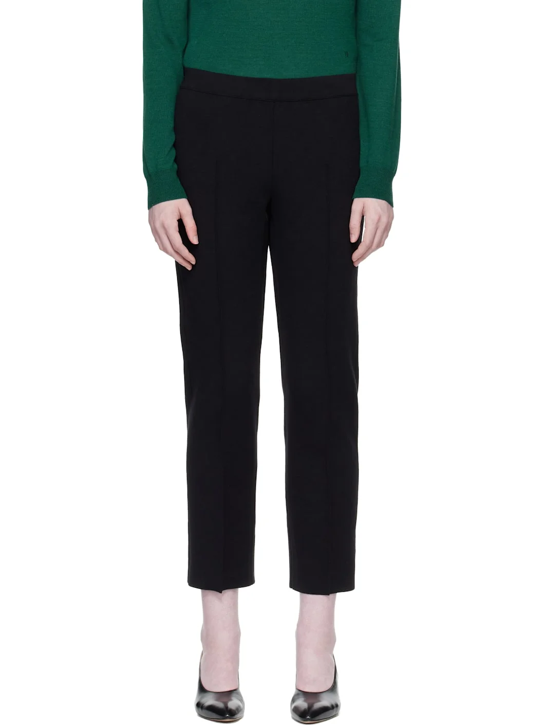 Black Merino Louis Trousers - 1
