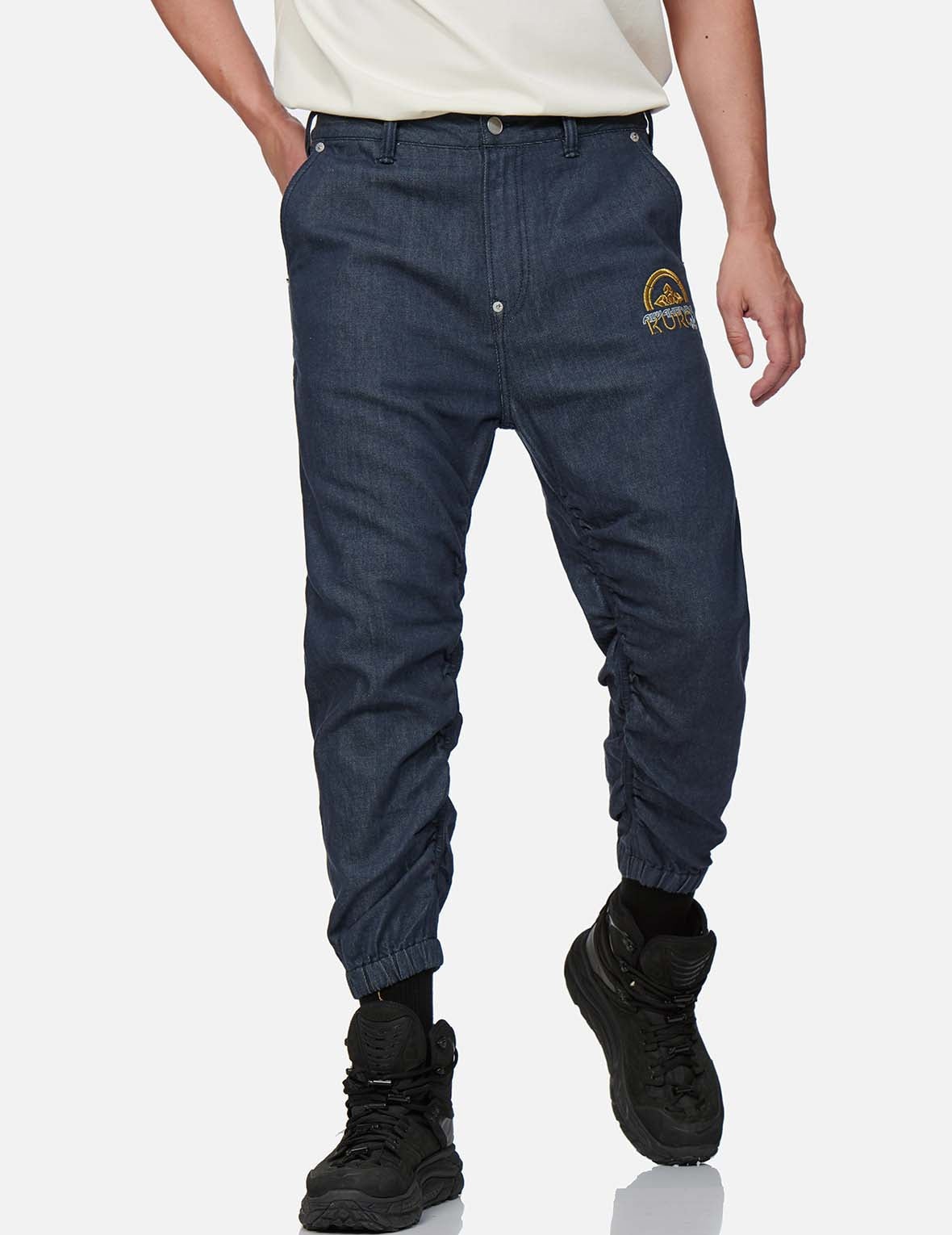 Monogram Discharge Print 3D Jogger Jeans - 8