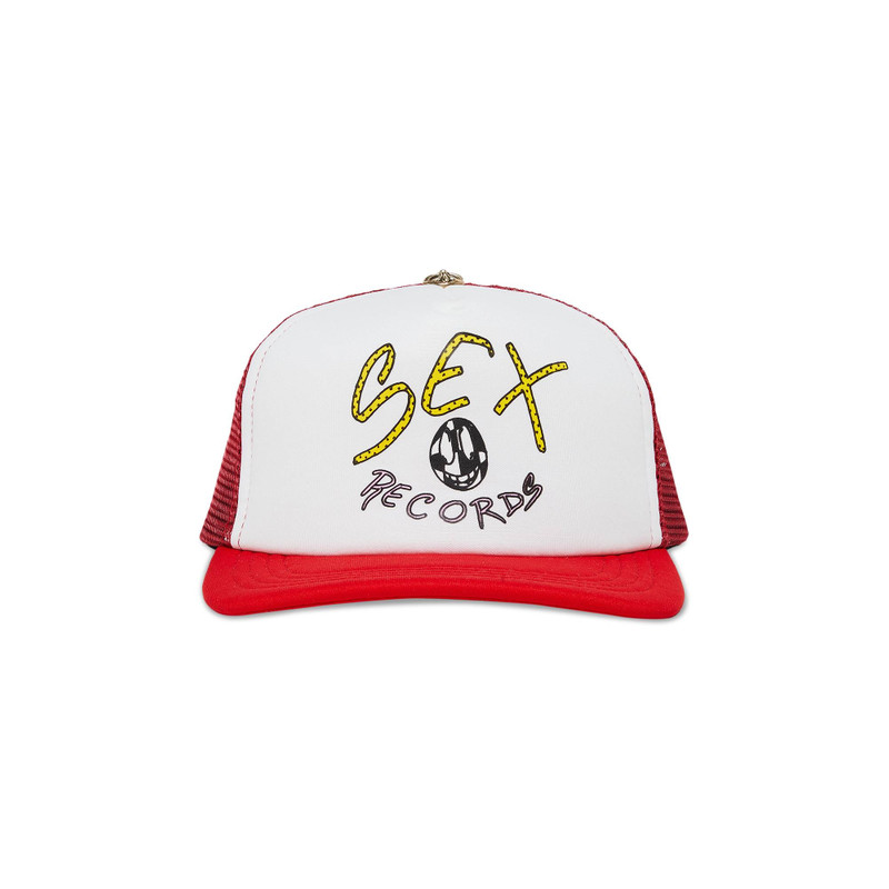Chrome Hearts x Matty Boy Sex Records Logo Trucker Hat 'White' - 1