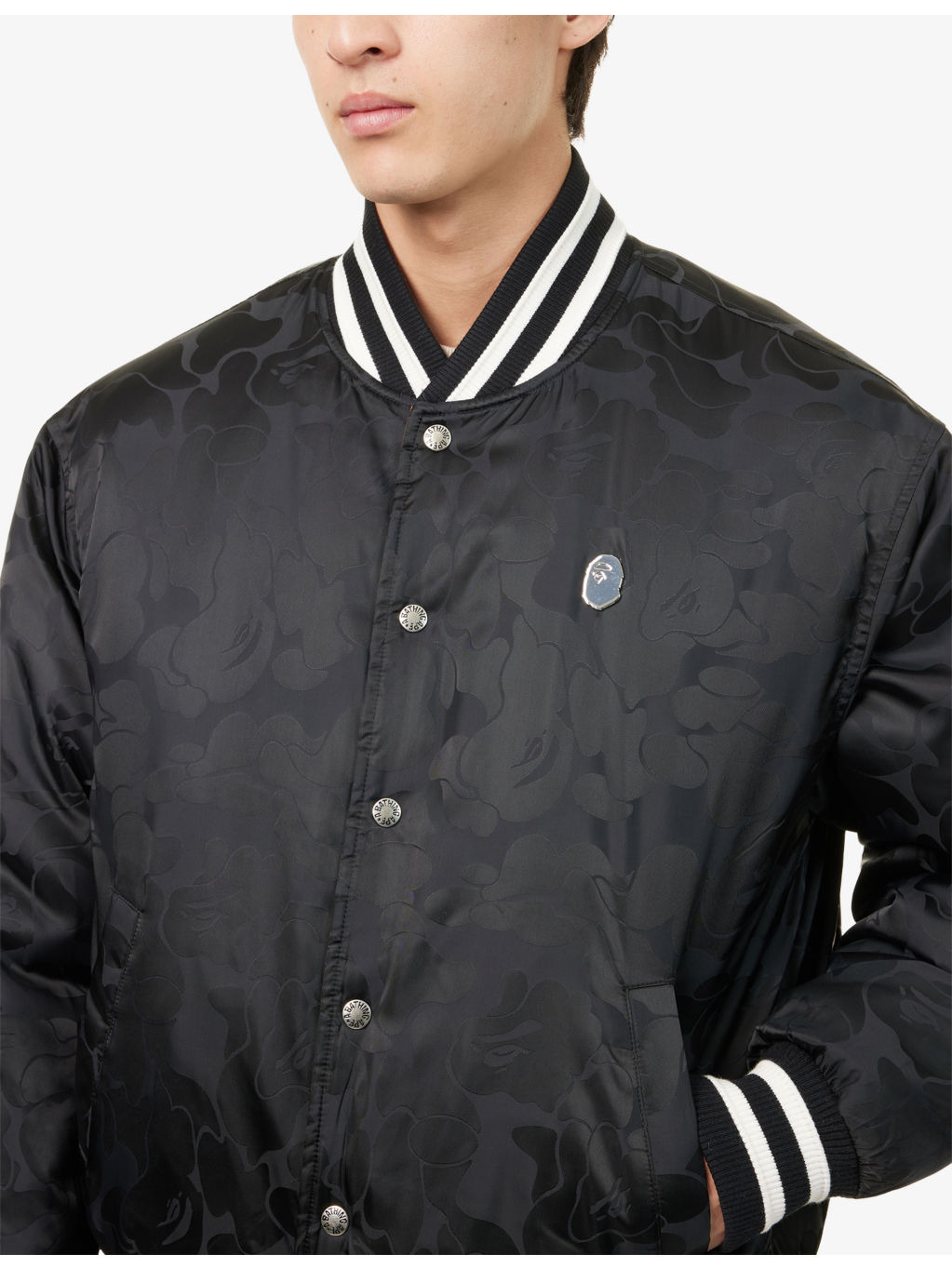 Logo-Print Nylon Bomber Jacket - 5