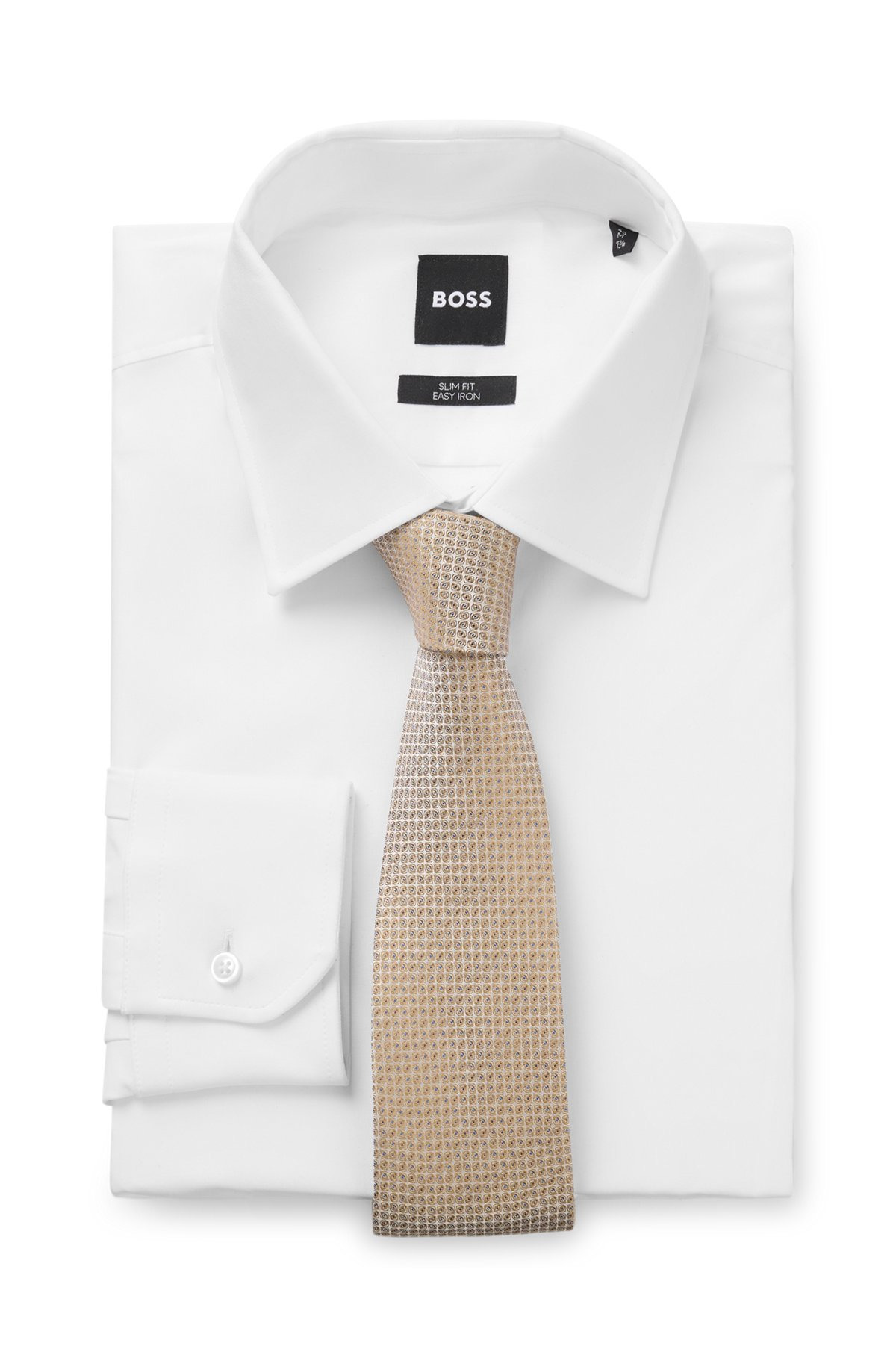 SILK-BLEND TIE WITH MICRO PATTERN - 3