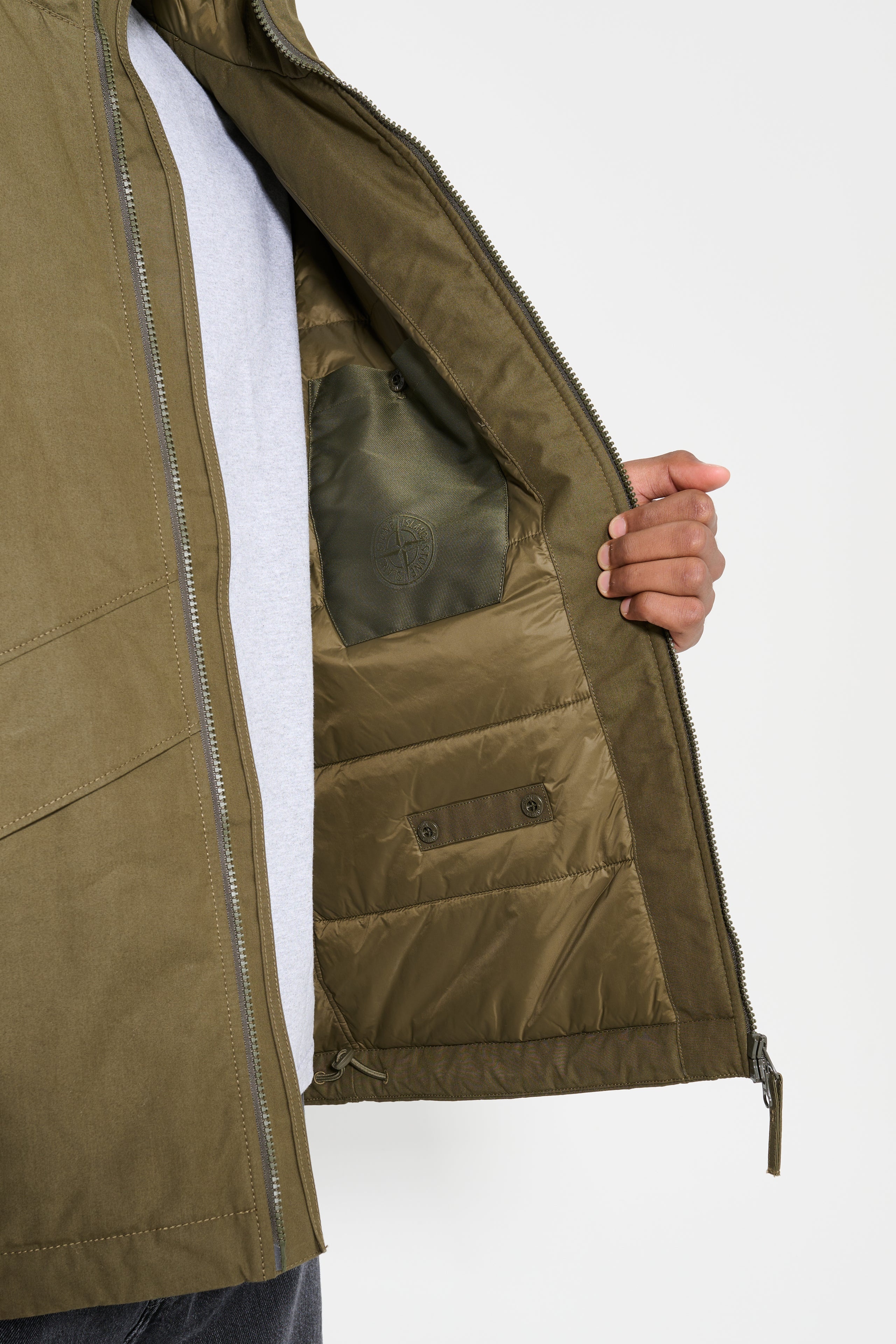 STONE ISLAND GHOST JACKET MILITARY GREEN - 7