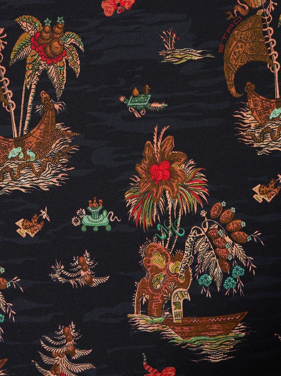POLO SHIRT WITH FIGURATIVE PATTERN - 6