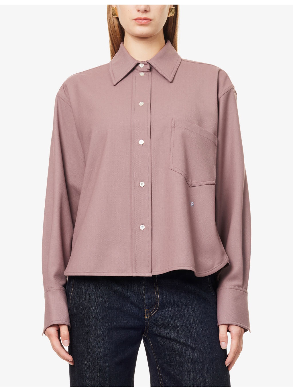 Logo-Embroidered Long-Sleeve Woven Shirt - 3