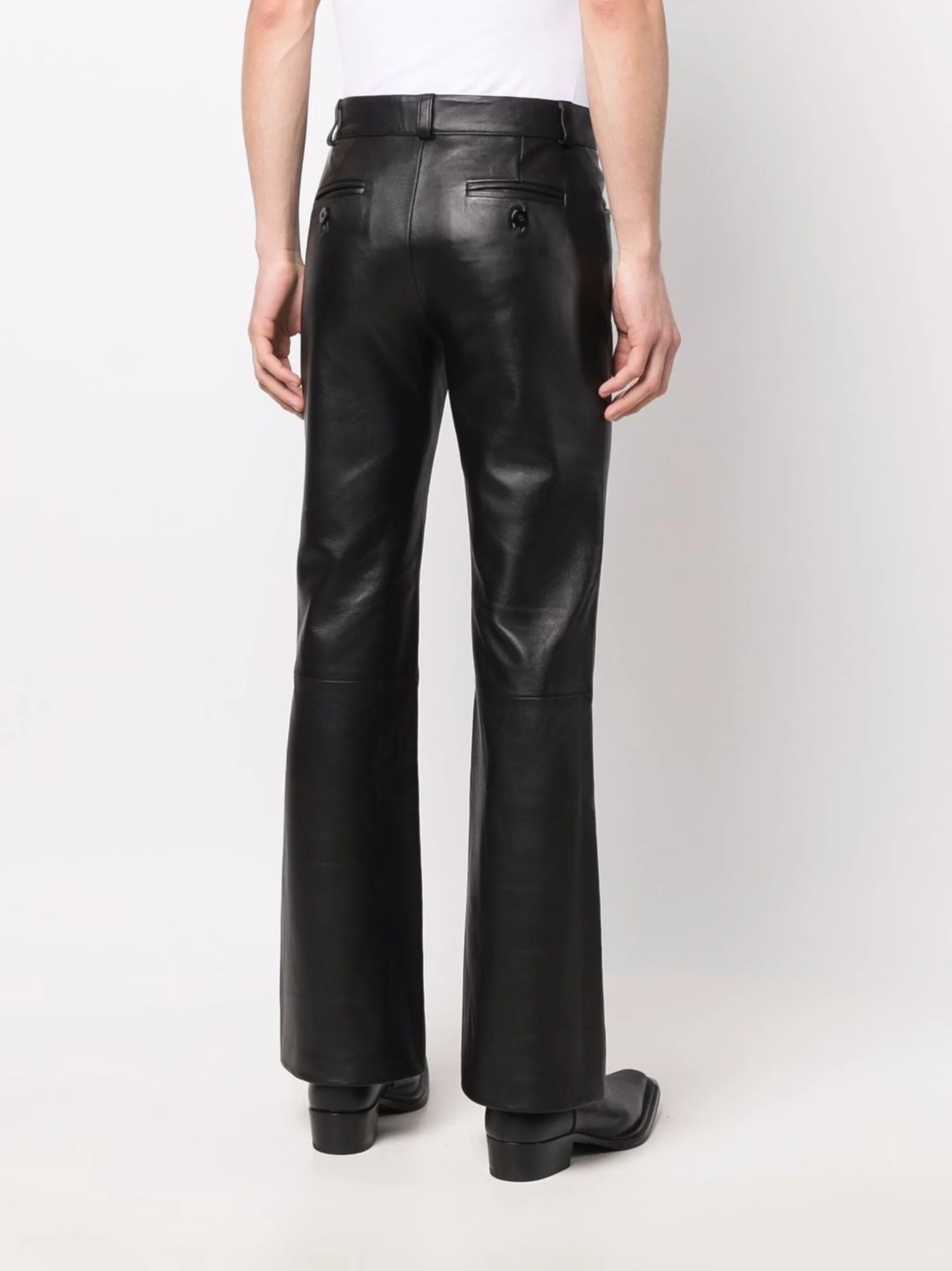 Ernest W. Baker Leather Flare-leg Trousers - 2