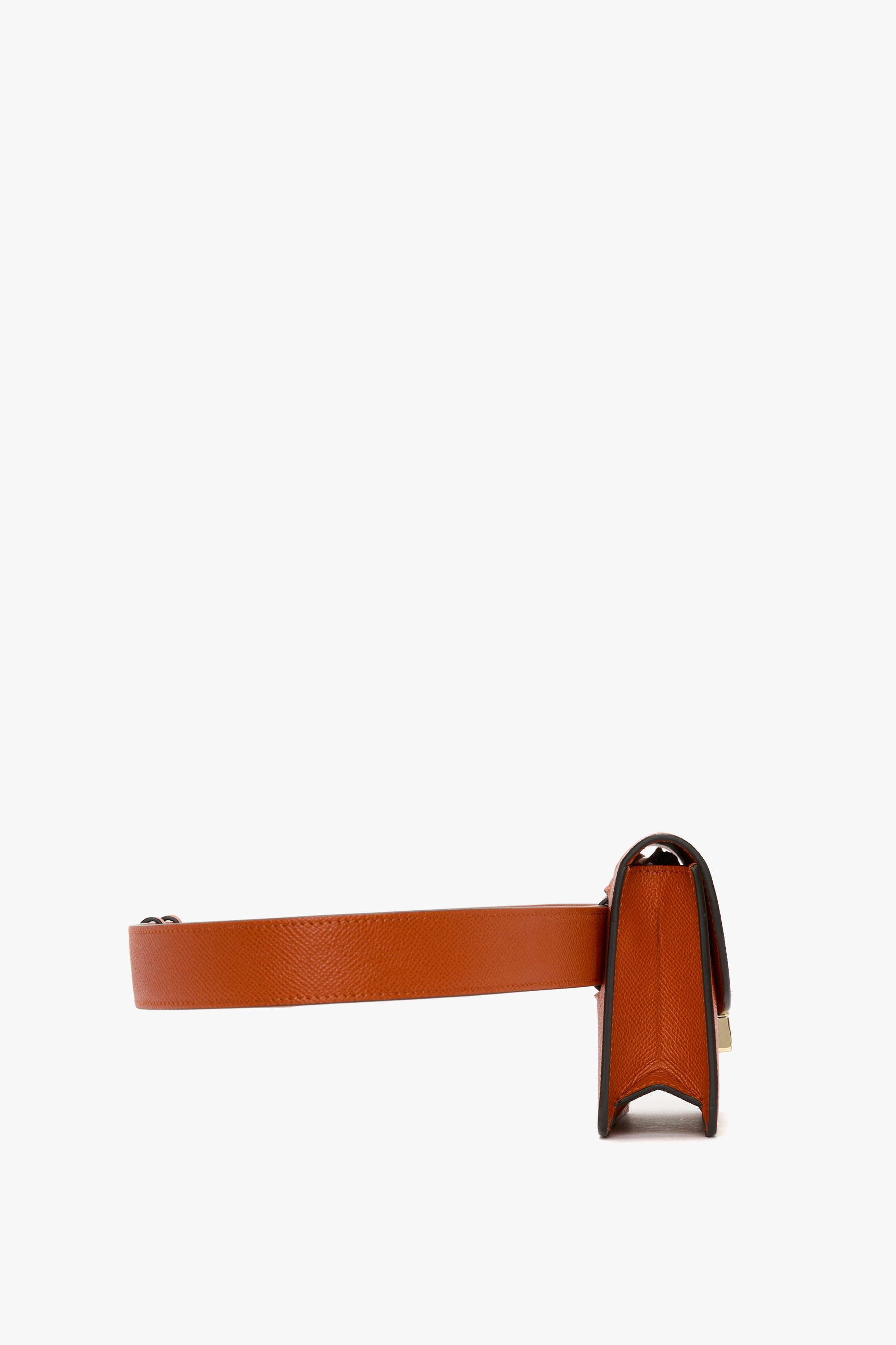 Nano Dorian Belt Bag In Burnt Orange Grained Leather - 3