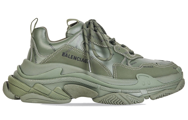 Balenciaga Triple S 'Allover Logo - Dark Green' 536737W2FA13510 - 2
