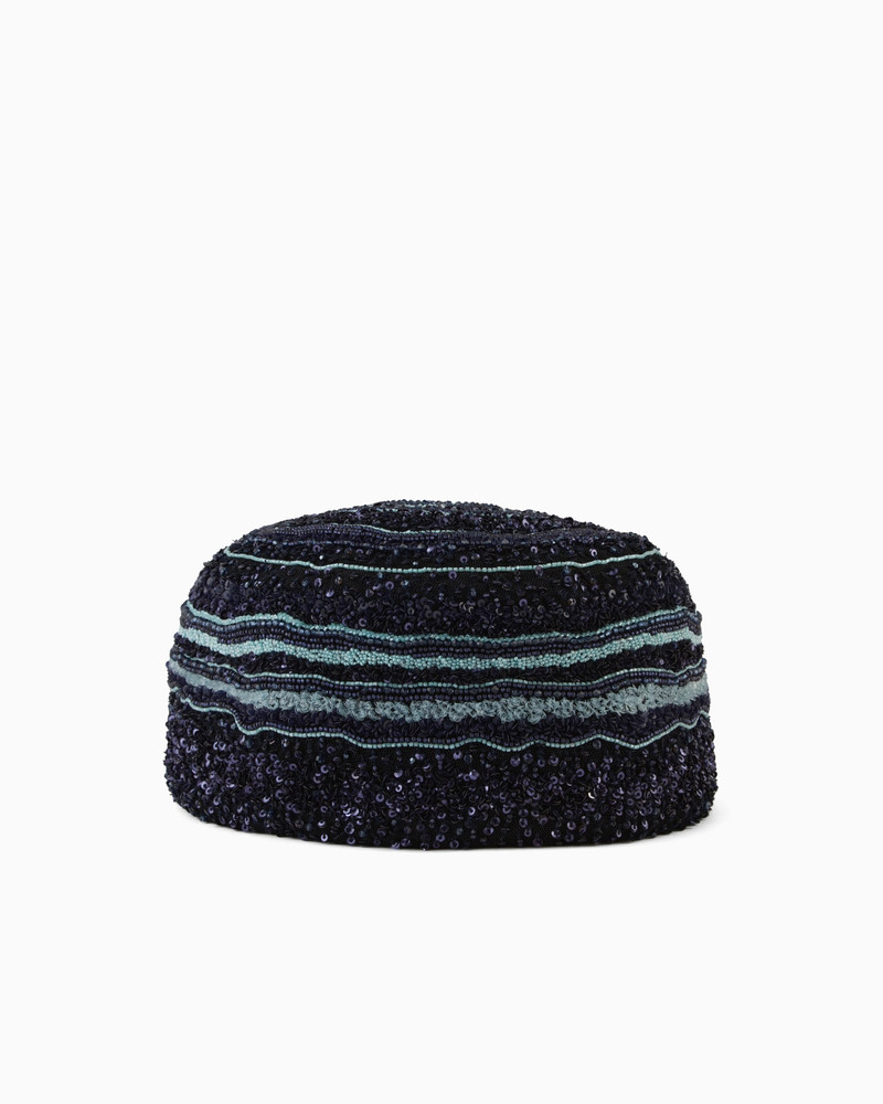 EMBROIDERED VELVET CAP 1