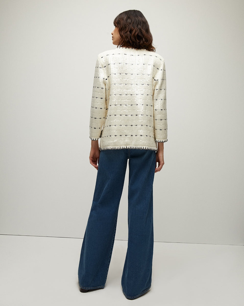 CERIANI SEQUINED KNIT JACKET - 5