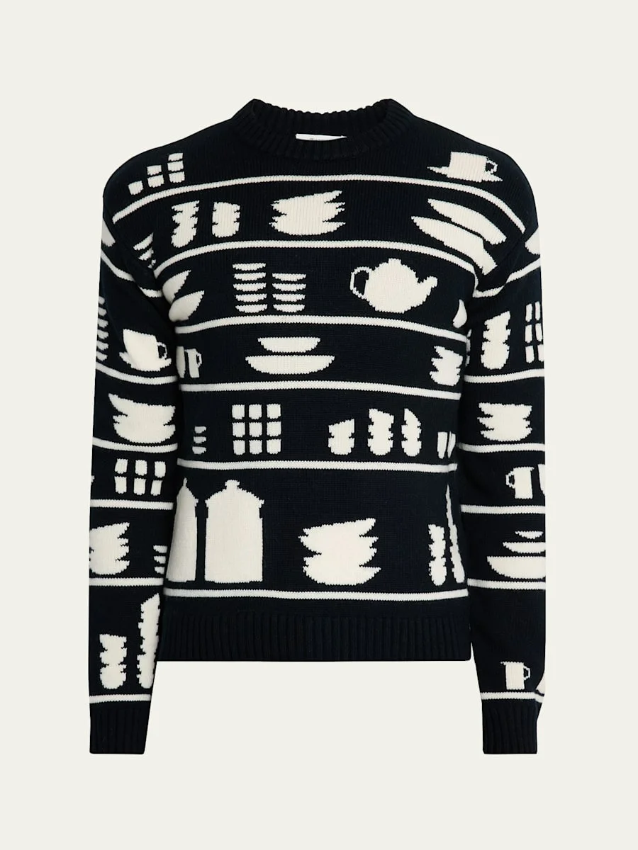 Men's Crockery Jacquard Sweater - 1