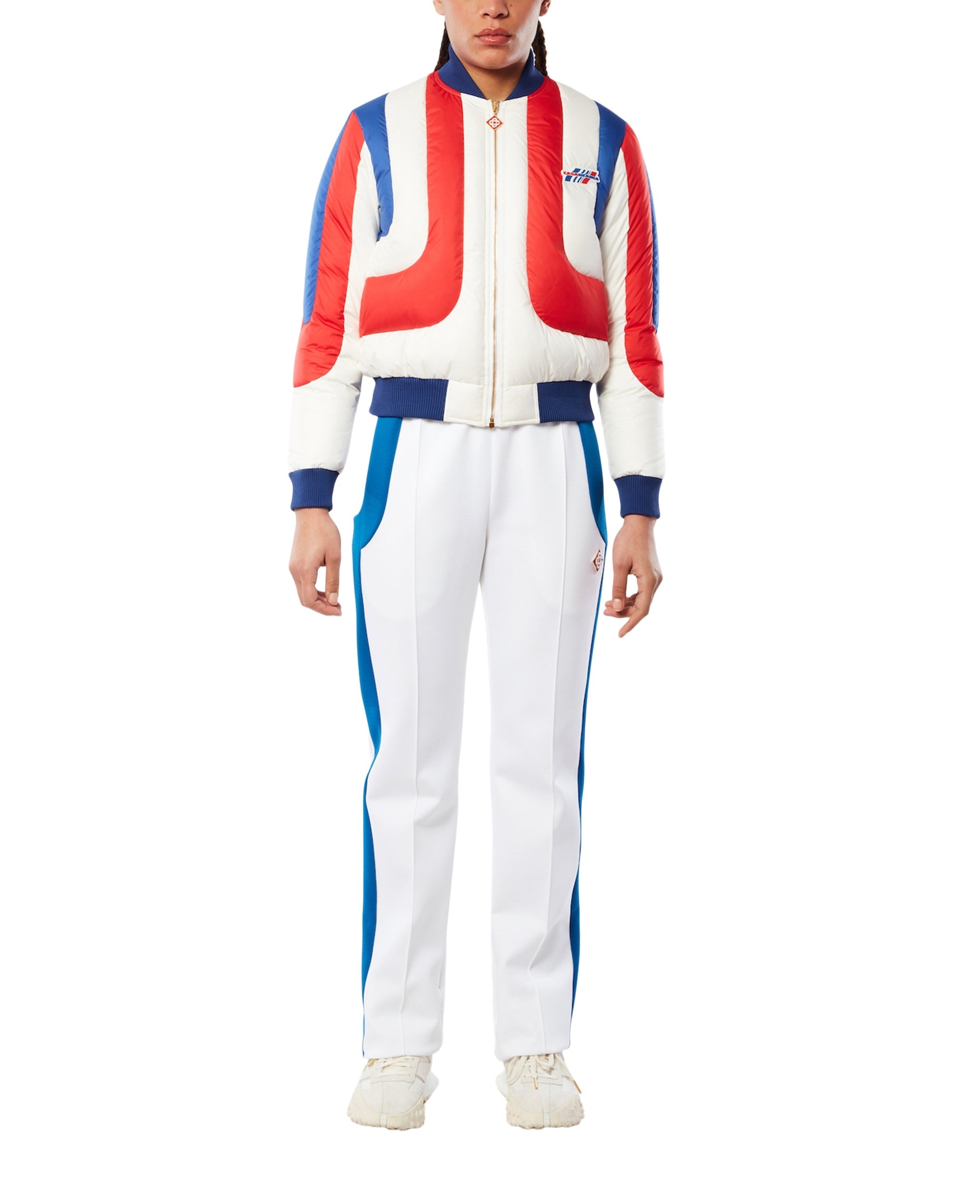 Curve Panel Puffer Bomber Jacket - 3