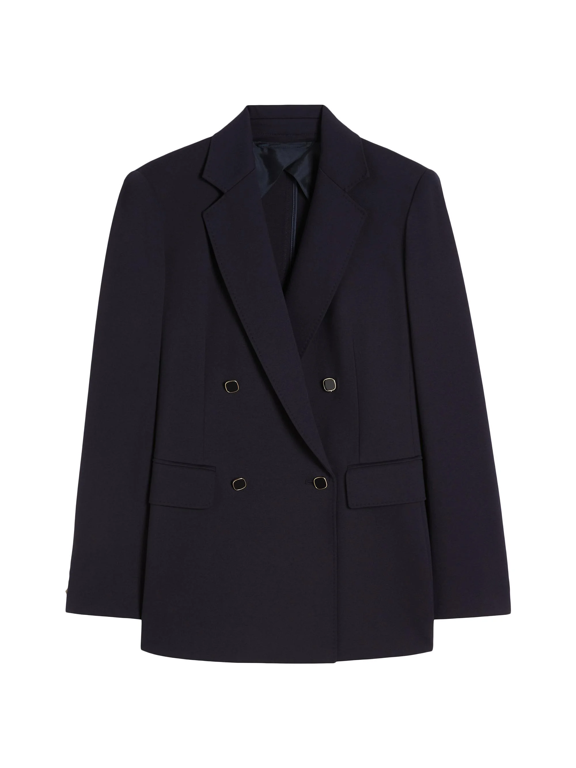 Women's Milano Knit Double Breasted Jersey Blazer - Navy - 1