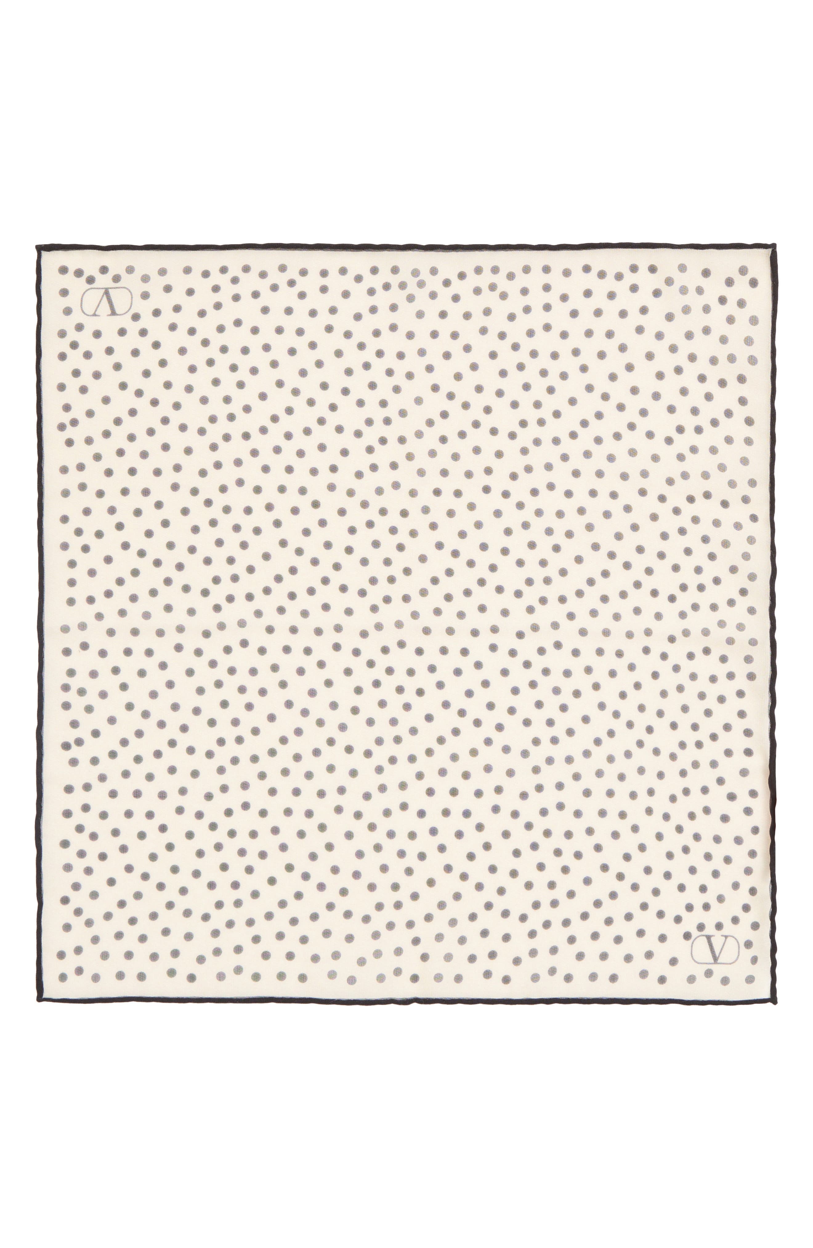 Valentino Garavani Qulitie 67 Square Silk Scarf in Bianco/Blue at Nordstrom - 2