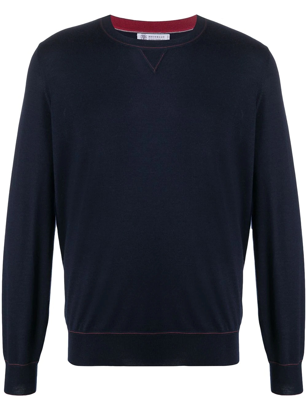 contrast stitching relaxed-fit jumper - 1