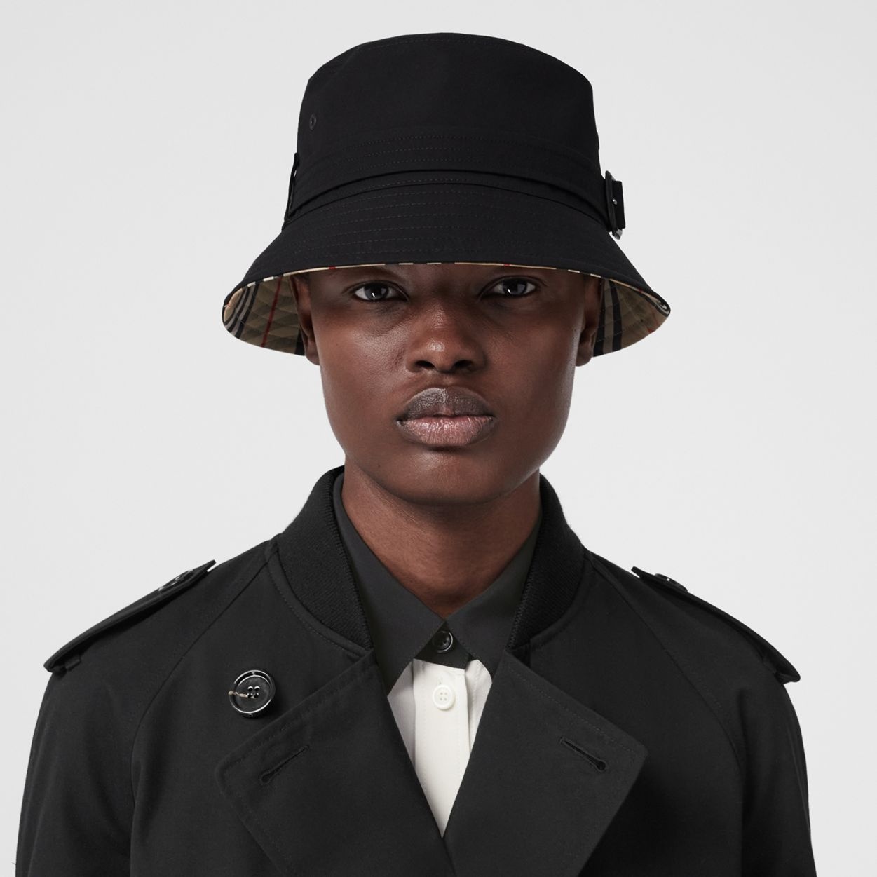 Cotton Gabardine Belted Bucket Hat - 2