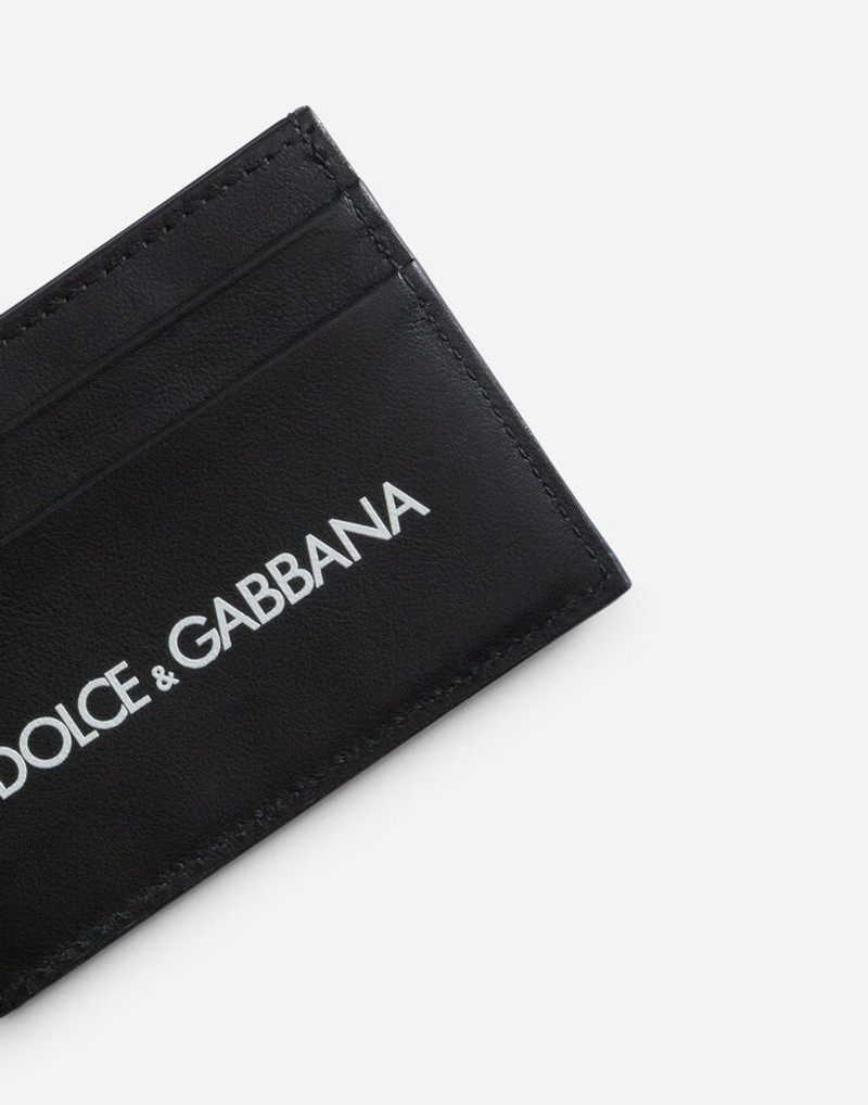 Dolce & Gabbana Calfskin credit card holder with printed logo outlook