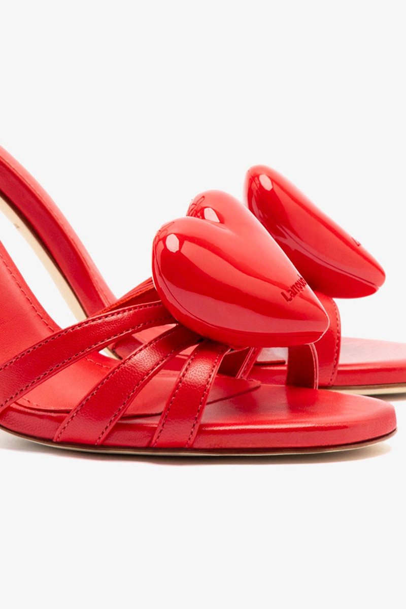 Amore Sandal in Scarlet Leather 4