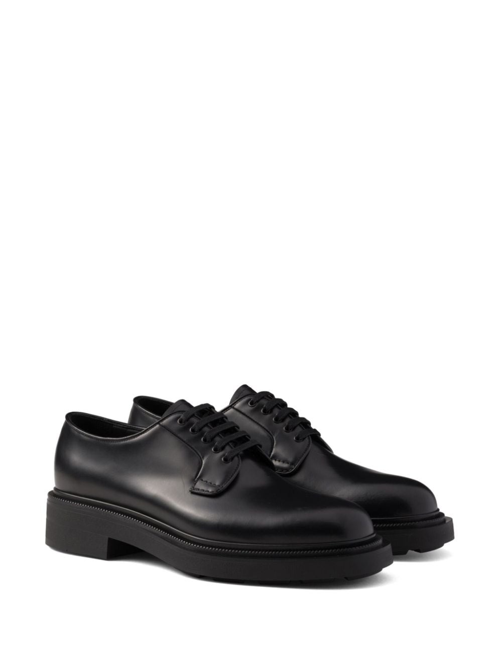 brushed leather shoes - 2