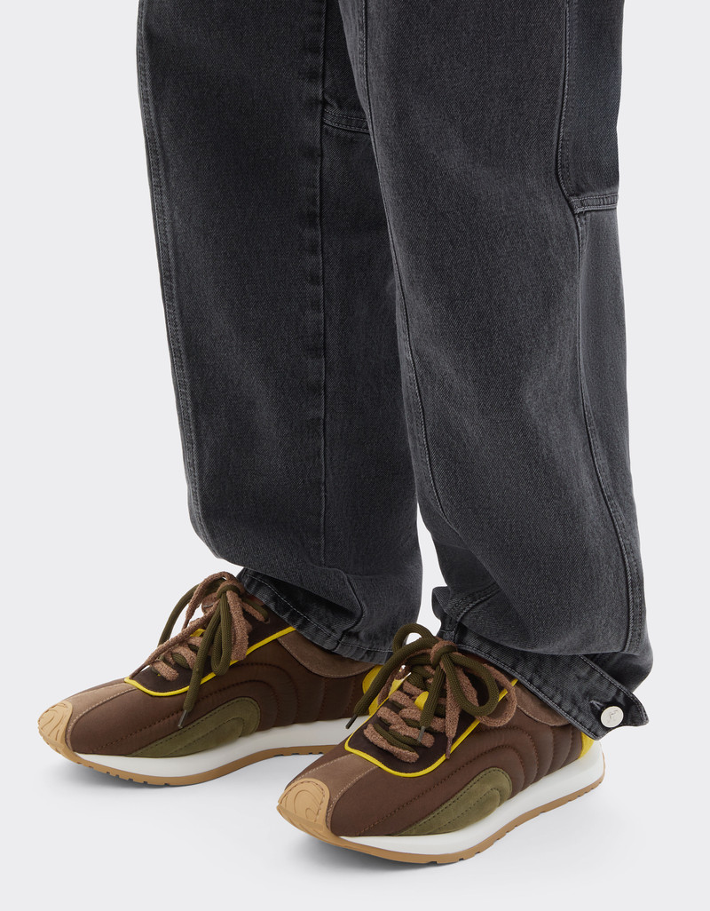 Ferrari Sneaker in suede, nappa leather, and waxed nylon outlook
