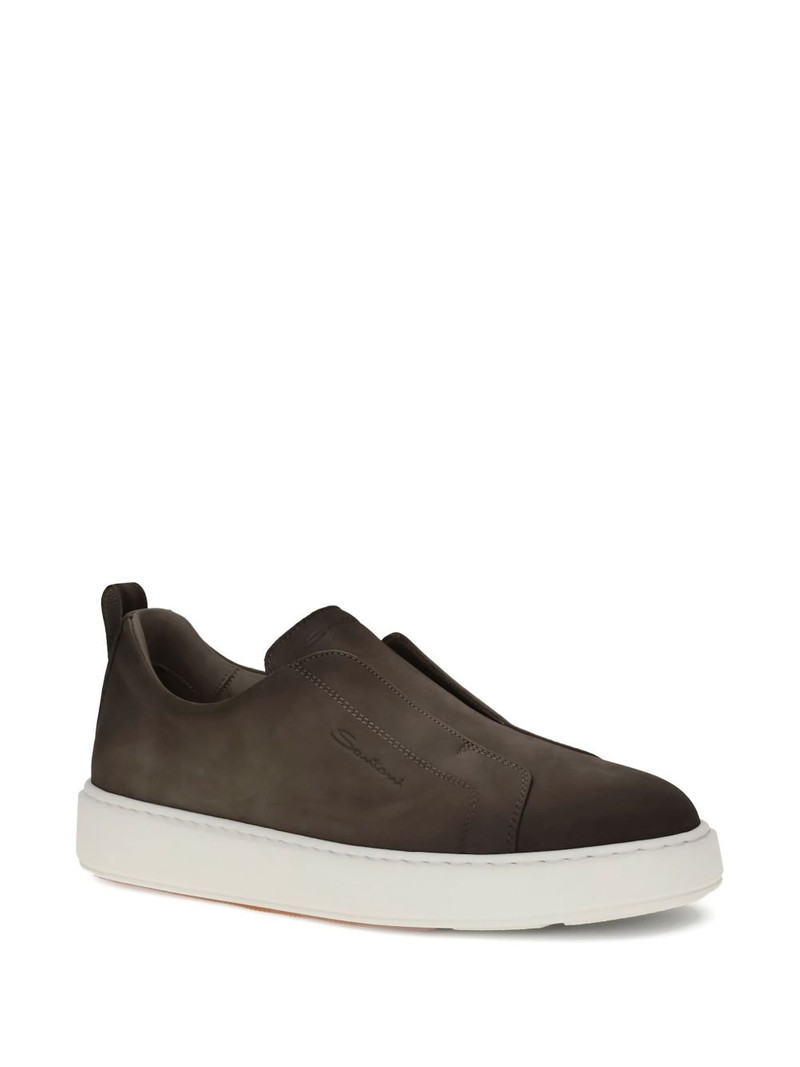 Santoni slip-on leather sneakers outlook