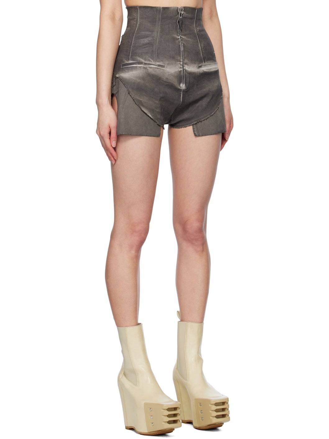 Gray Hollywood Dirt Cutoffs Denim Shorts - 2