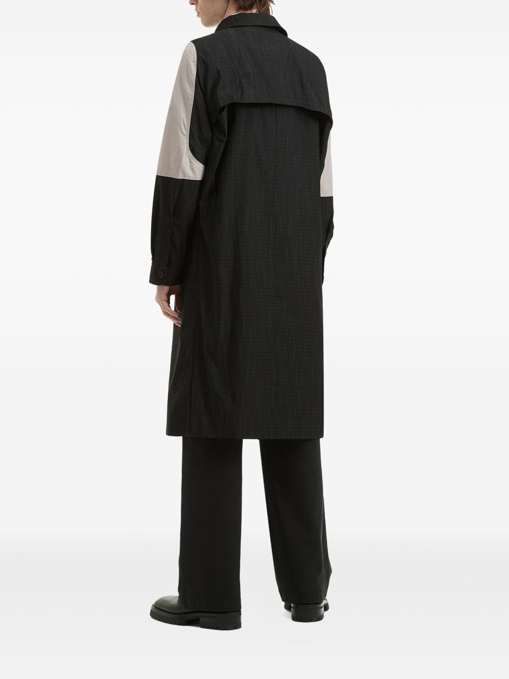 panelled zip-front coat - 4