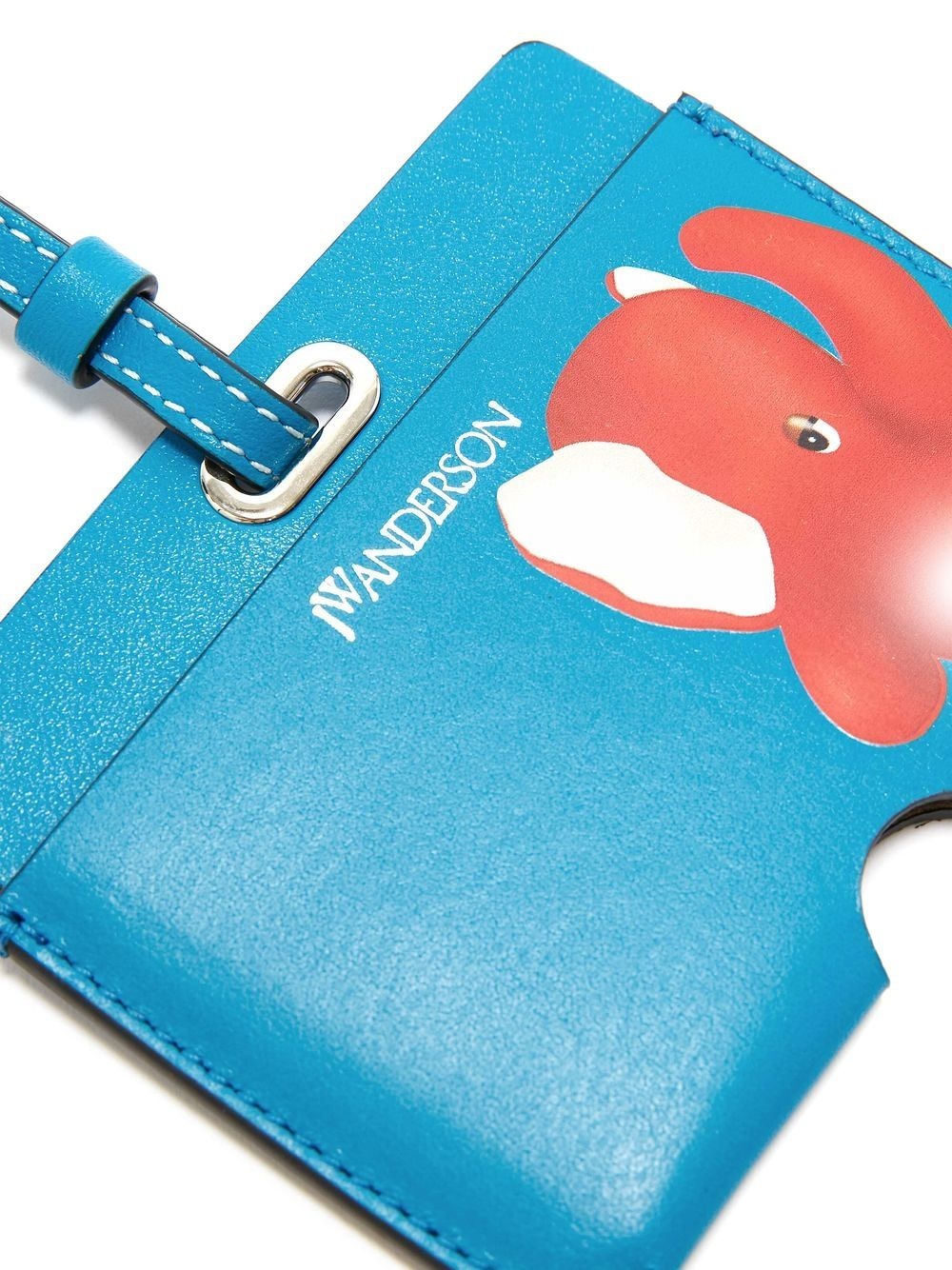 elephant-print cardholder with strap - 4