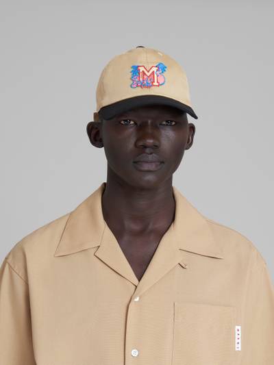 Marni BASEBALL HAT WITH M PATCH IN TWO-TONE COTTON outlook