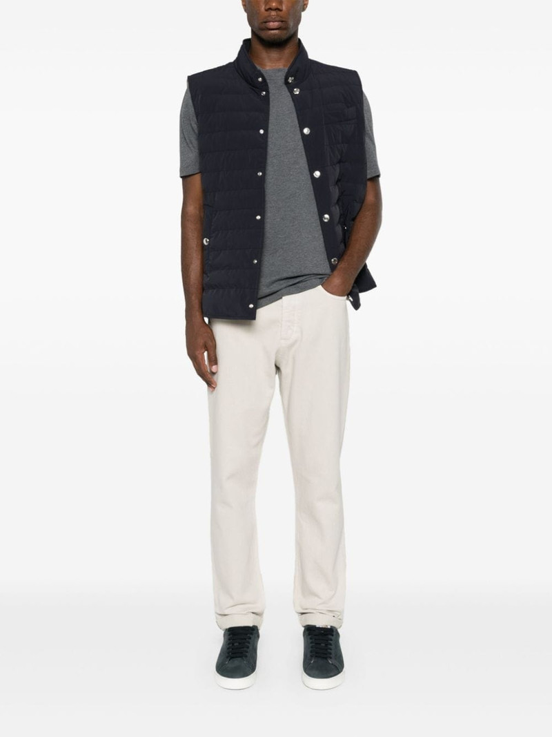 Brunello Cucinelli mélange-effect cotton T-shirt outlook
