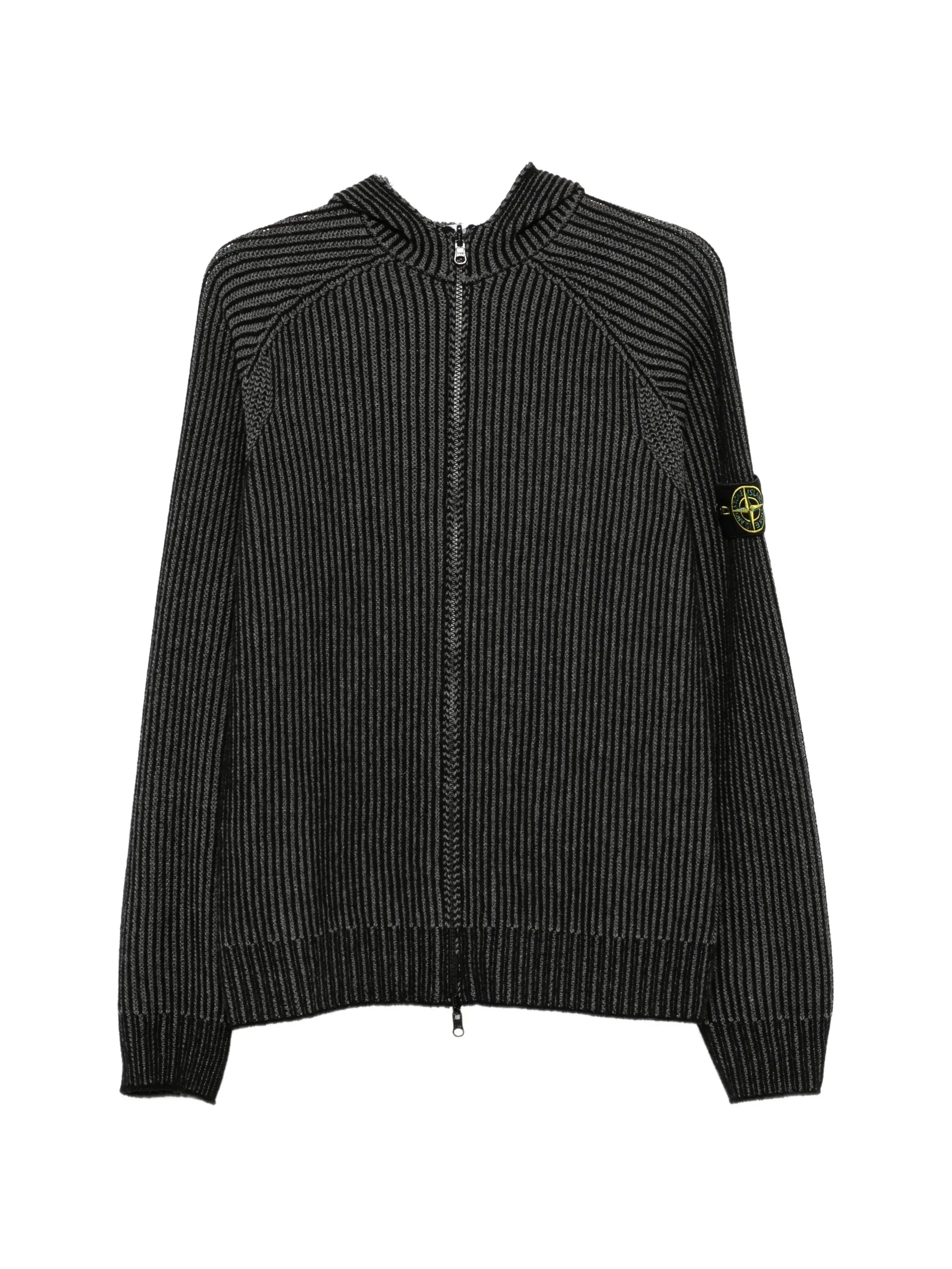 Stone Island Ribbed-knit Zip-up Cardigan - 1