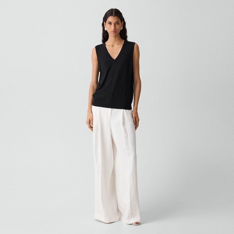 Theory V-Neck Tank Top in Regal Wool outlook
