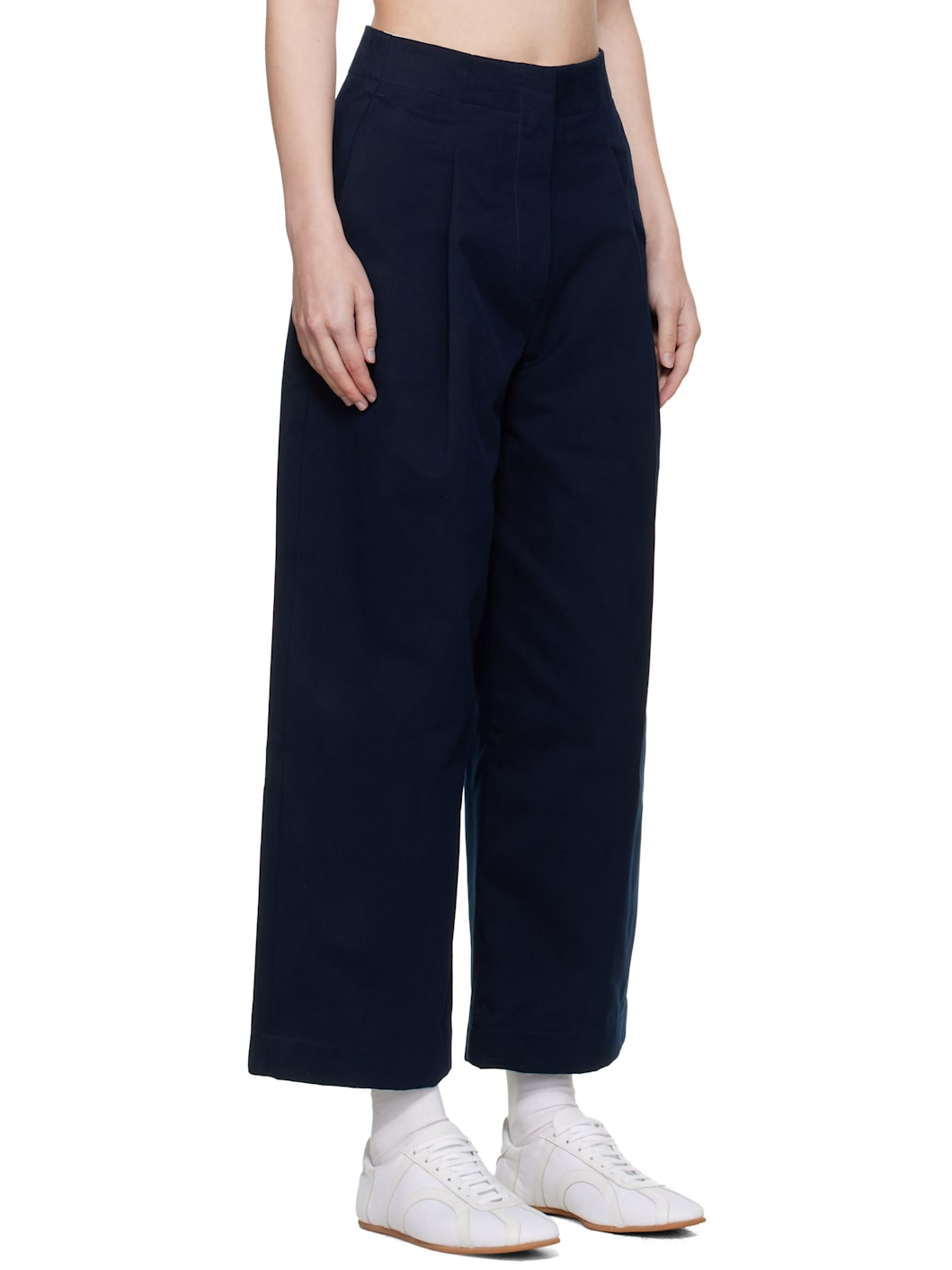 Navy Dordoni Volume Trousers - 2