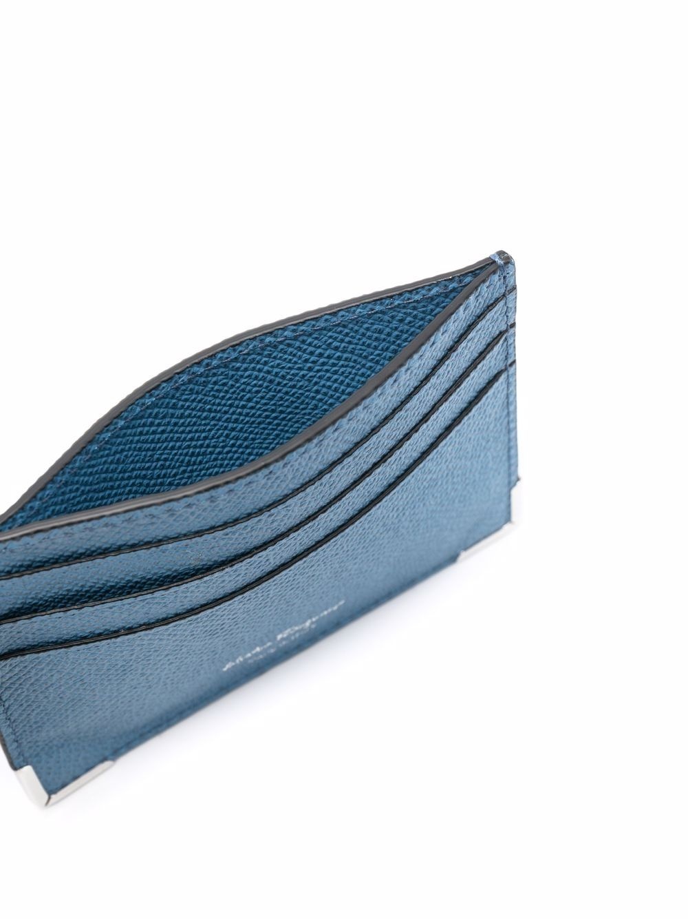 Gancini textured leather cardholder - 3