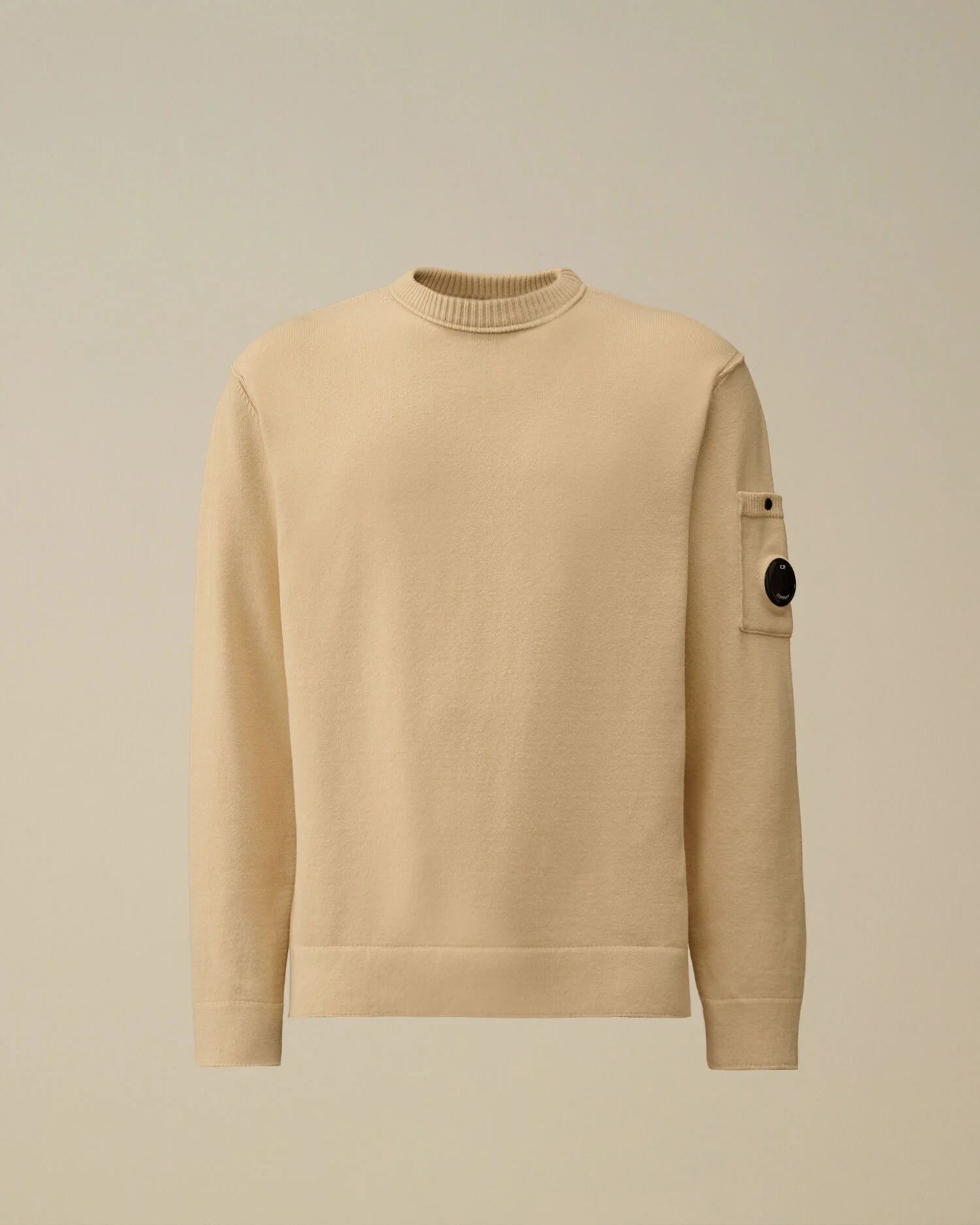 Soft Cotton Stretch Crewneck Sweater - 1