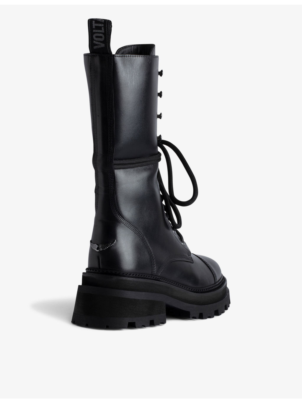 Wing-embellished leather ankle boots - 4