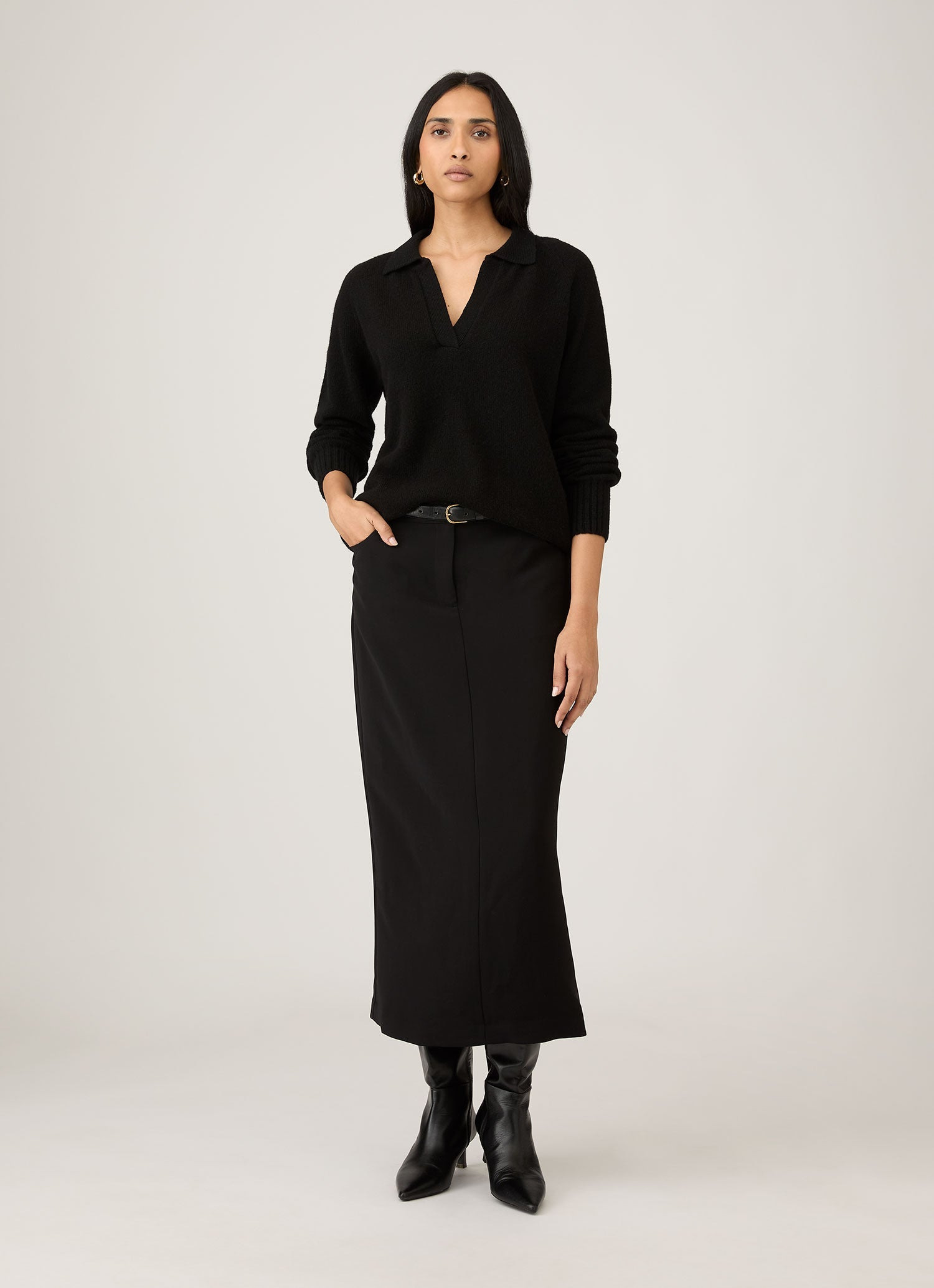 Lambswool Polo Neck Jumper - 2