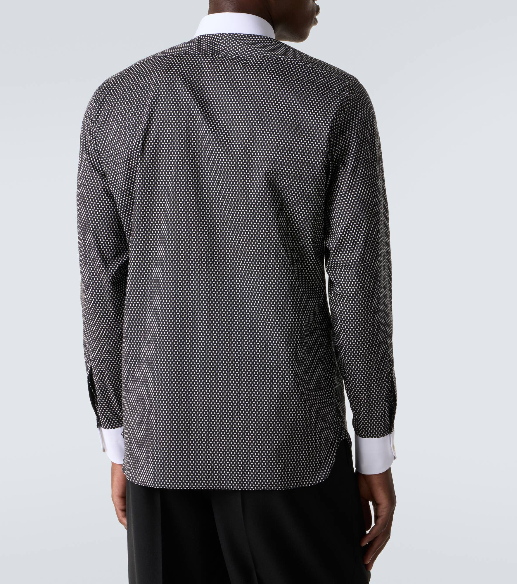 Polka-dot cotton poplin shirt - 4