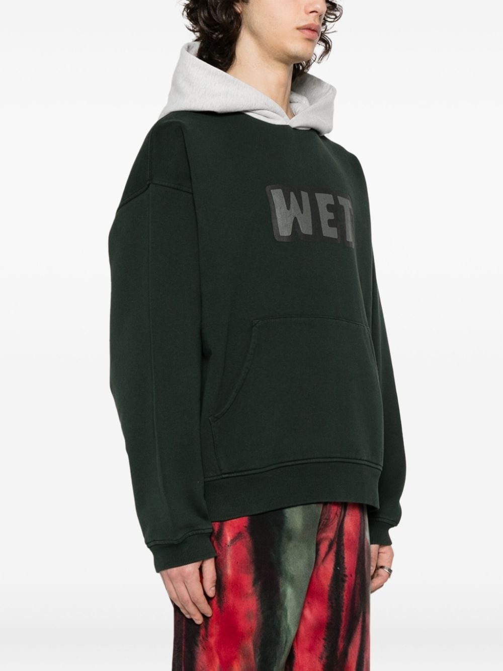 text-print hoodie - 3