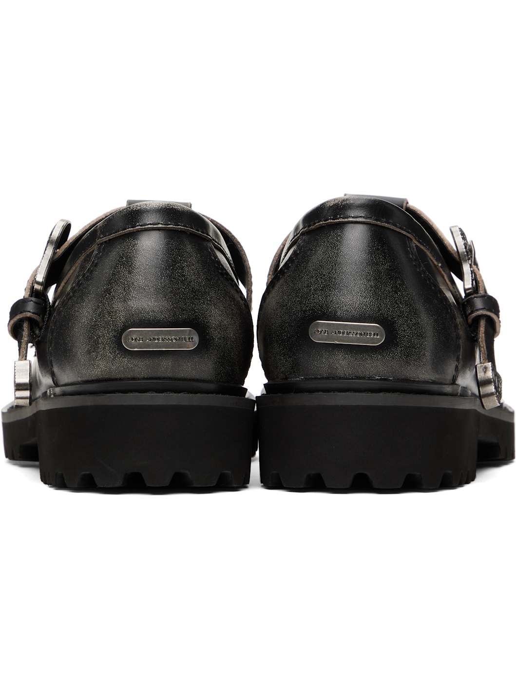 Black Western Mary Jane Loafers - 2