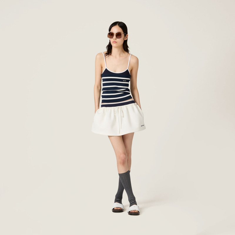 Miu Miu Striped knit tube top outlook