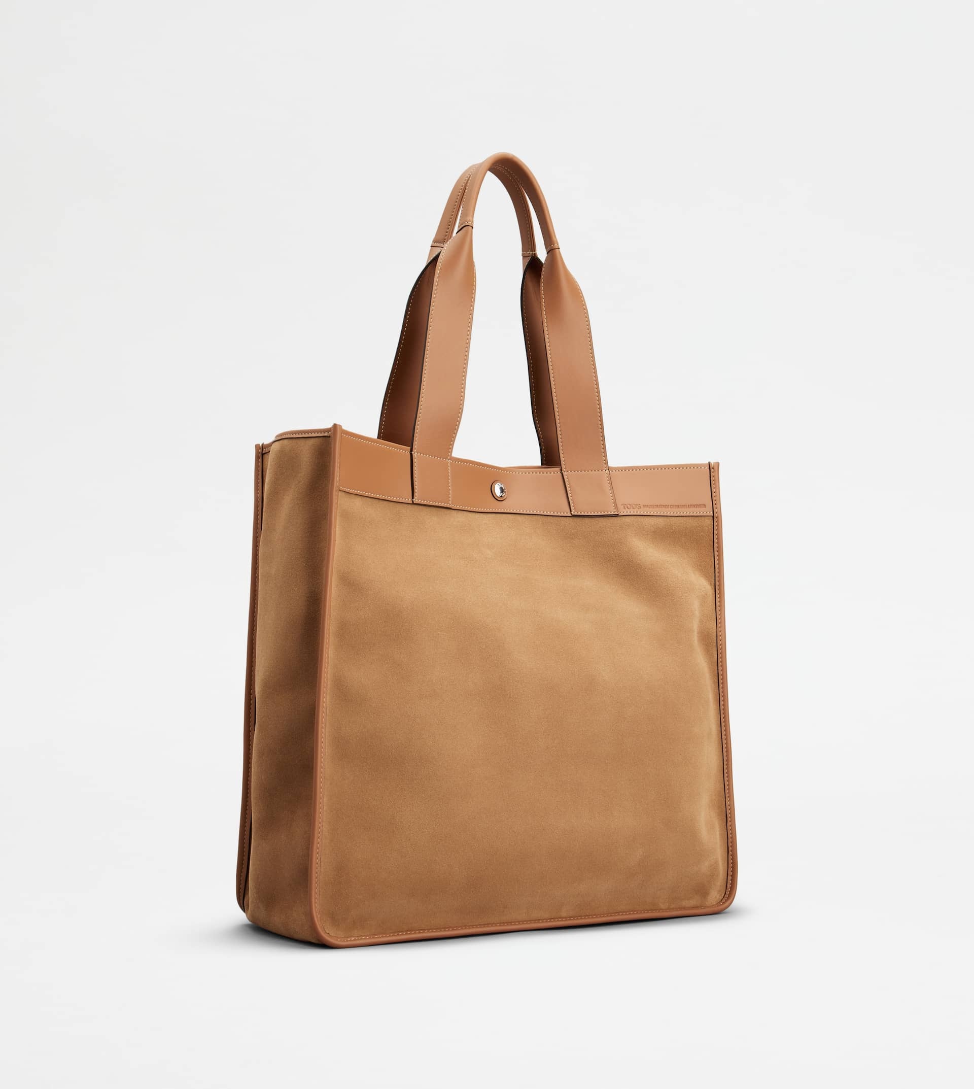 TOTE SHOPPING BAG IN SUEDE MEDIUM - BROWN - 2