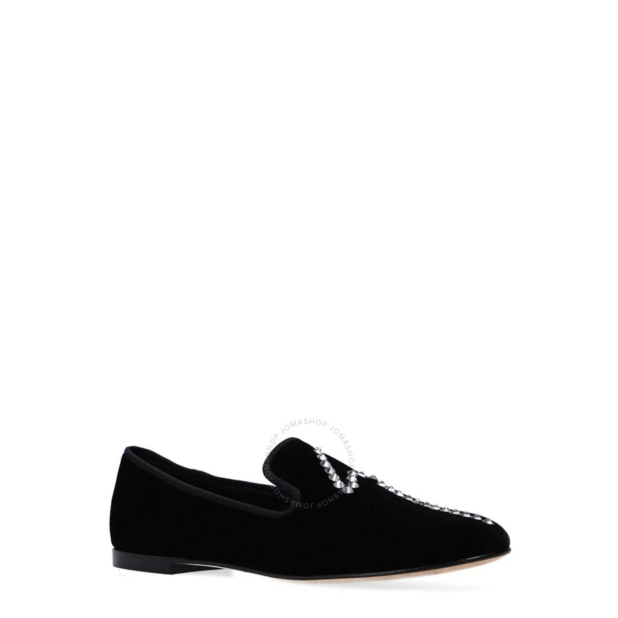 Giuseppe Zanotti G-Dalila Crystal Rhinestone Velvet Loafers - 2