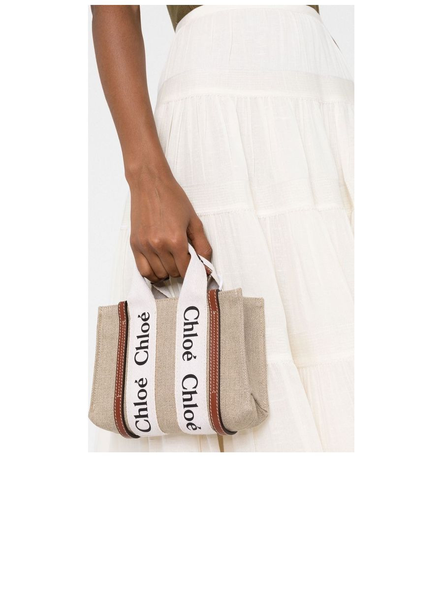Leather Trim Canvas Tote - 2