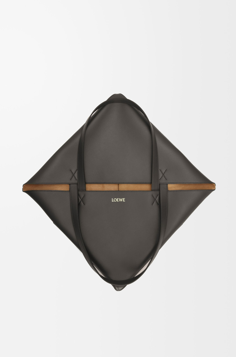 XL Puzzle Fold tote in shiny calfskin 8