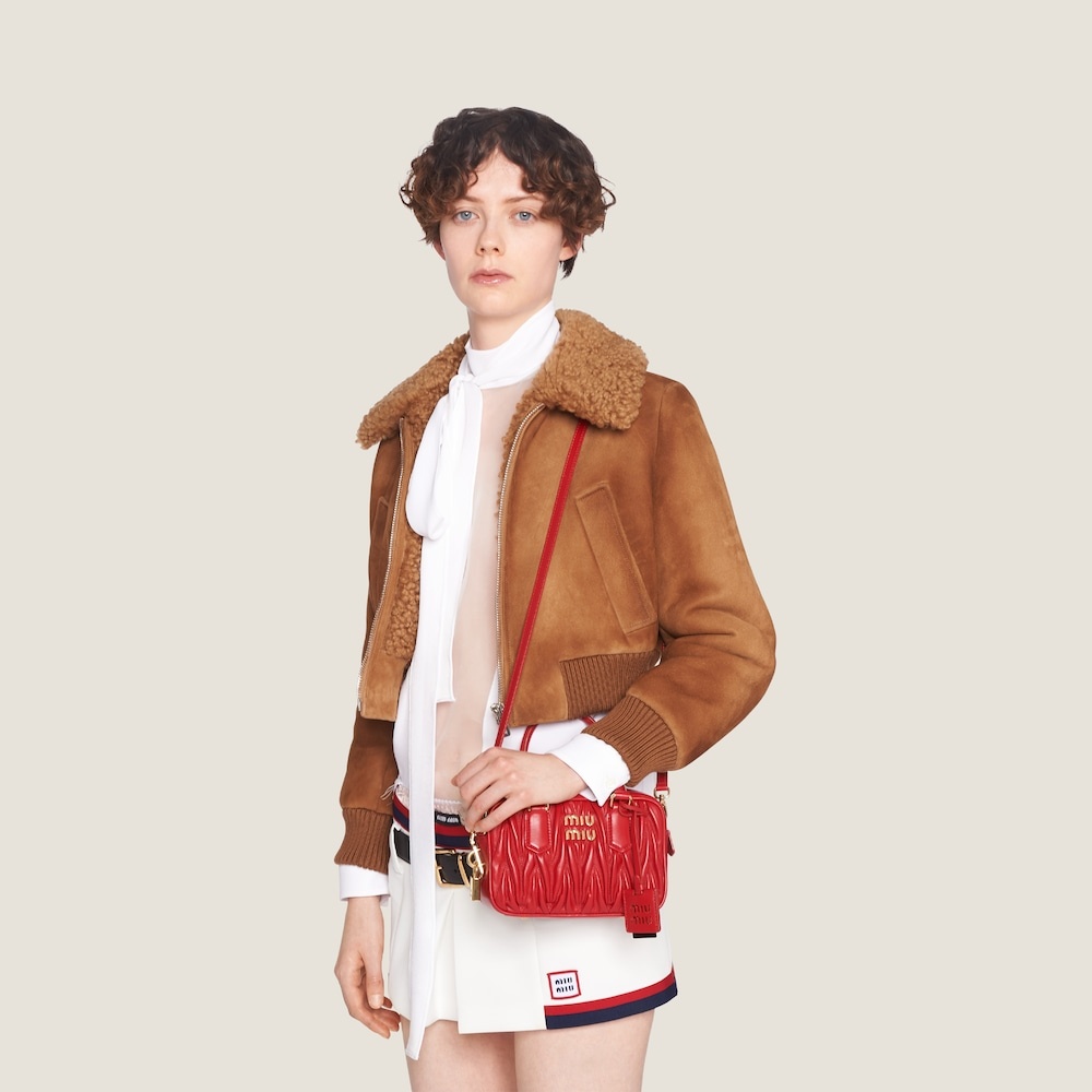 Matelassé nappa leather top-handle bag - 1