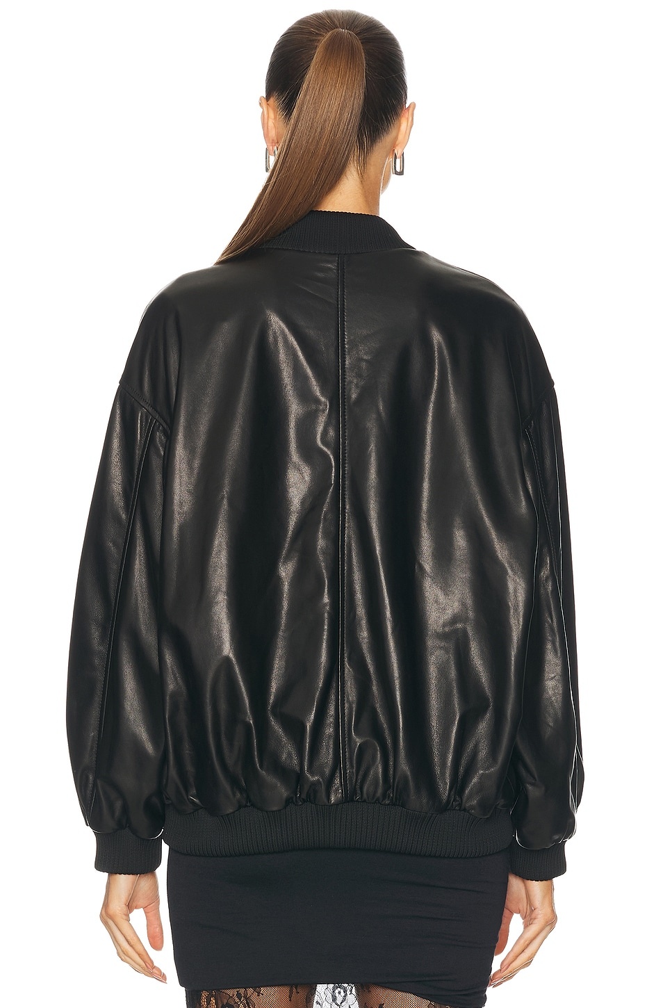 Marly Leather Bomber Jacket - 4