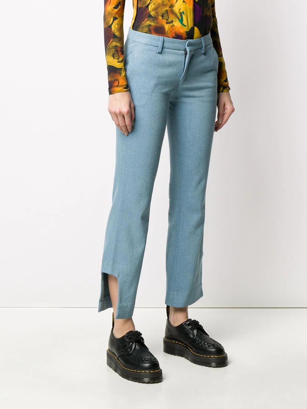 cut out bootcut jeans - 3