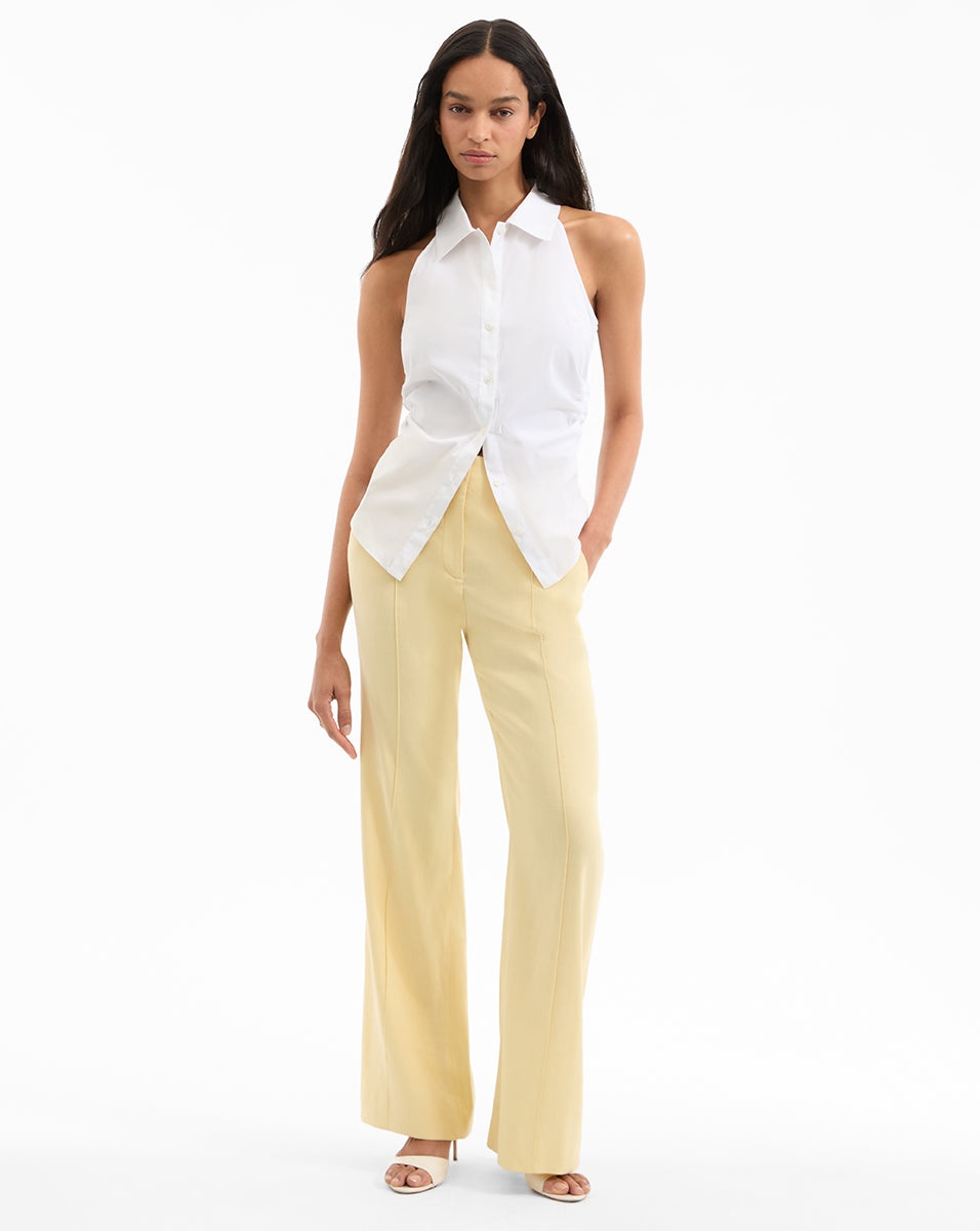KOMI STRETCH-LINEN PANT - 2